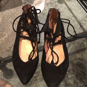 French Sole New York Laceup Ballet flats